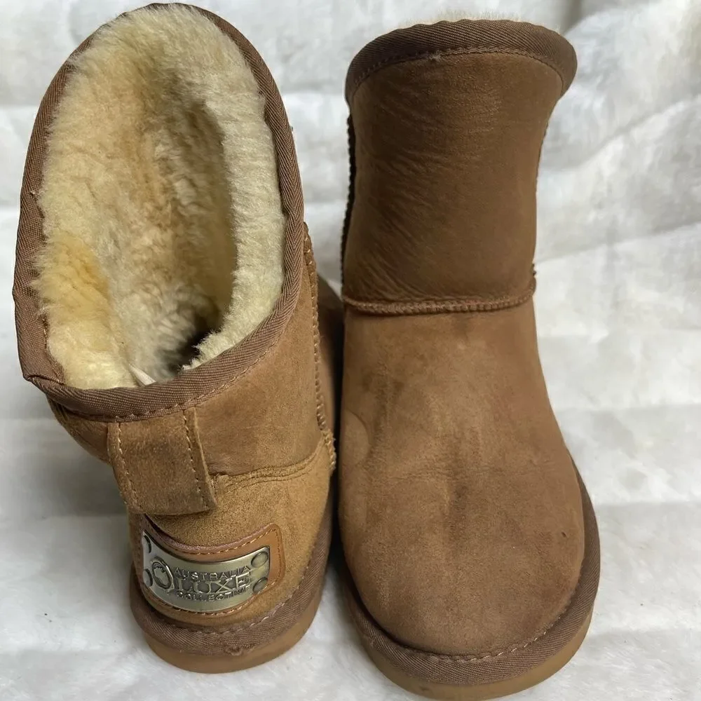 Australia Luxe Cosy short boots brown sheepskin and shearling lining siz…